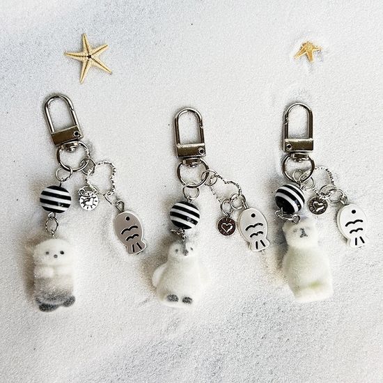 수달 북극곰 펭귄 물고기 금붕어 키링 핸드폰줄 백참