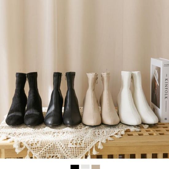 밴딩 앵클 여성부츠