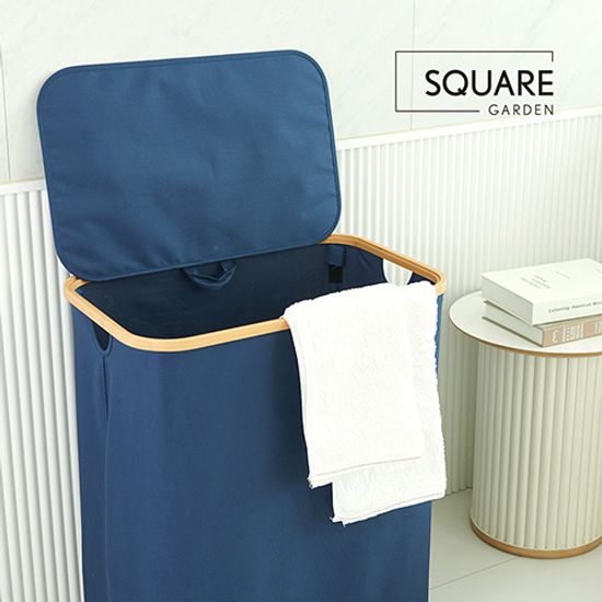 스퀘어가든 퓨어 네이비 140L 대용량  빨래바구니