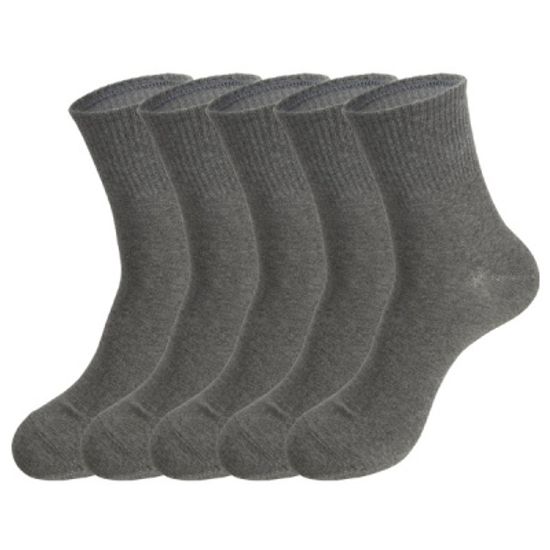 [쿠비카]무지 남성 중목양말 5족 CHM-M405