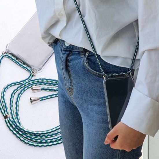 갤럭시M10 연예인 핸드폰줄 넥스트랩 투명 폰케이스