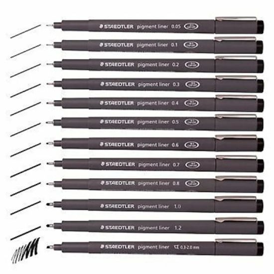 스테들러 2.0mm pigment liner 308 C2-9 블랙 1다스