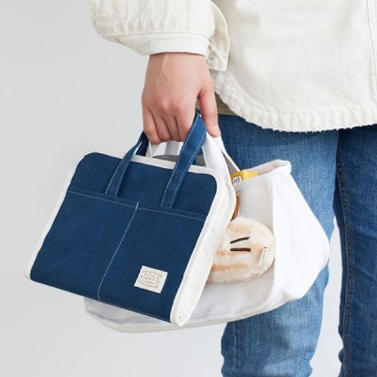 스티치 핸디 북 파우치 (4종)