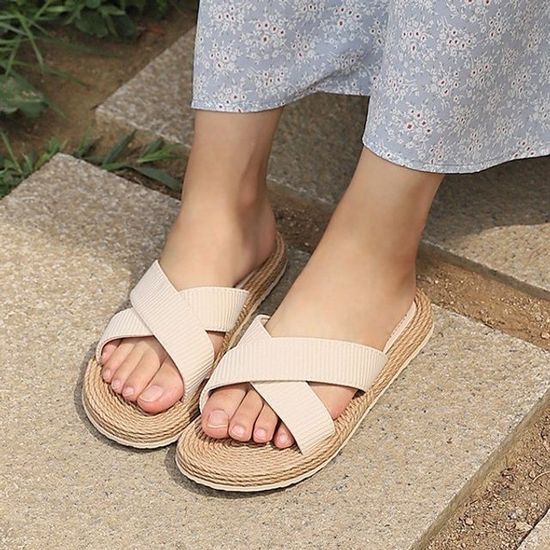 비치 슬리퍼 여름 홈 마슬린 소파신(WFGQZL6)