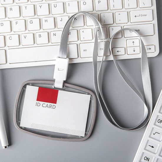 아크릴 양면 사원증 케이스 2p(가로형) 출입증목걸이