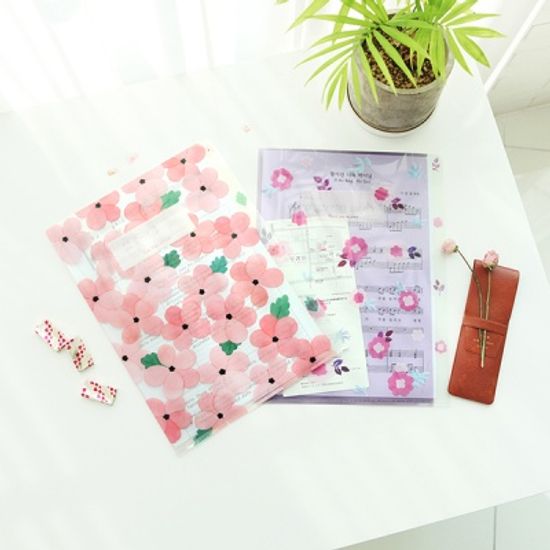 그레이스벨 플라워 3단 파일홀더 (4종)