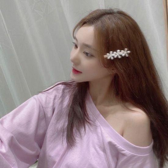 플라워 진주 집게핀 세송이