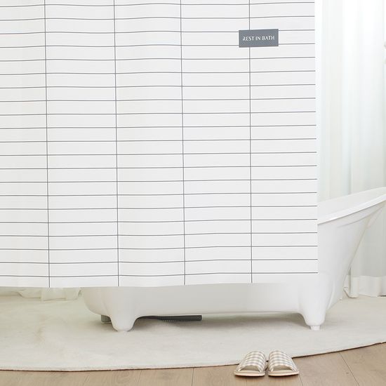 위켄트 스트레이트 국내 제작 욕실 방수 샤워 커튼