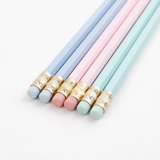 [주문제작]네임연필2B 12자루육각파스텔