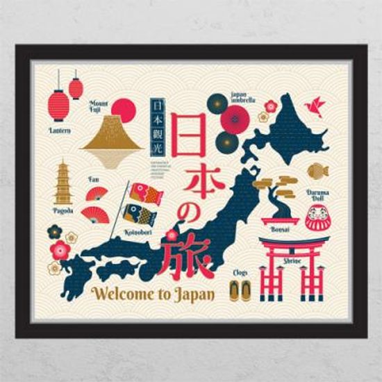 ca611-일본지도_창문그림액자
