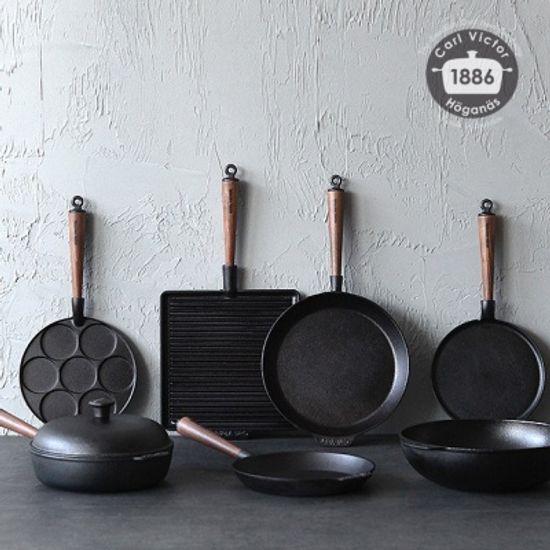 스웨덴 칼빅터 무쇠팬 사각 그릴팬 28cm