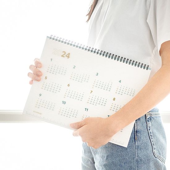 바이풀디자인 세컨 플래너 A4 와이드 월간 2024년