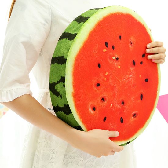 상큼 과일 원형 방석 메모리폼 쿠션 등받이쿠션