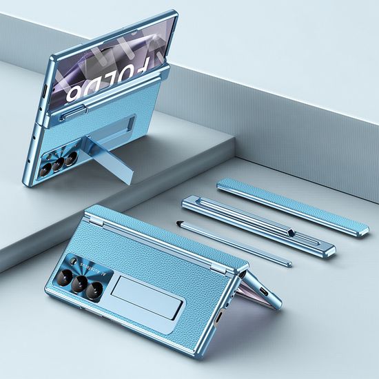 갤럭시Z폴드7 펜 포함 수납 더블 힌지보호 가죽케이스