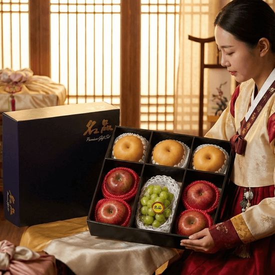 [자연예서] 명품 혼합 1호 과일선물세트(사과4+배3+샤