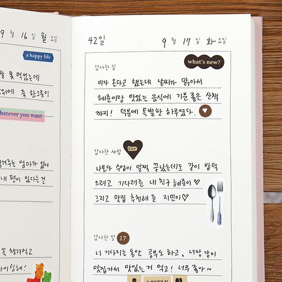 자문자답 세가지 감사 일기 (감사노트, 6개월)