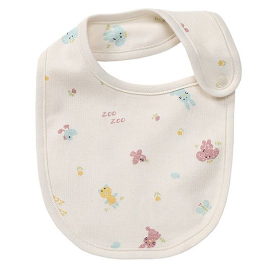 [위드오가닉] 오가닉 신생아 턱받이 크레파스동물