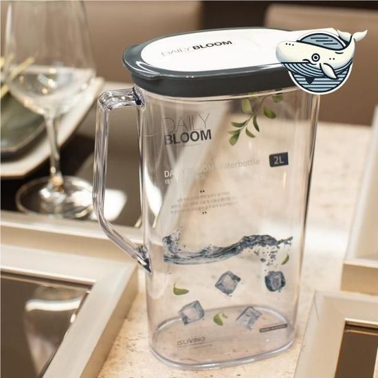 투명 손잡이 물병 2L 냉장고 물통 간편(WFHAKMH)