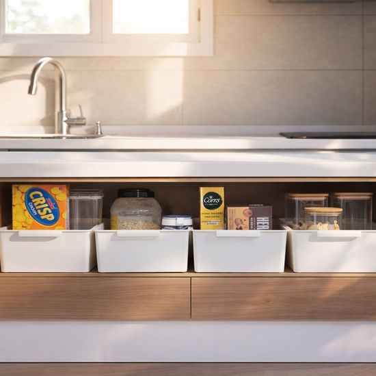 리빙 그립 바스켓 L 4P 손잡이 정리함