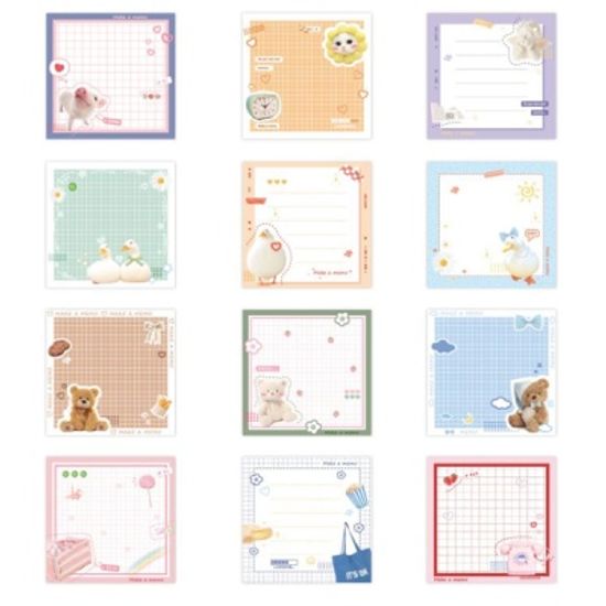 동물 카니발  귀여운 메모지 30매 다꾸배경지 떡메