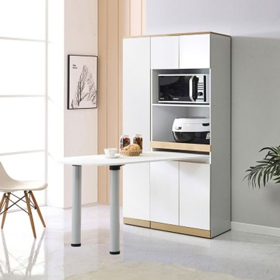 루블린 주방 식탁 렌지대+틈새장 세트 도어형 (착불)