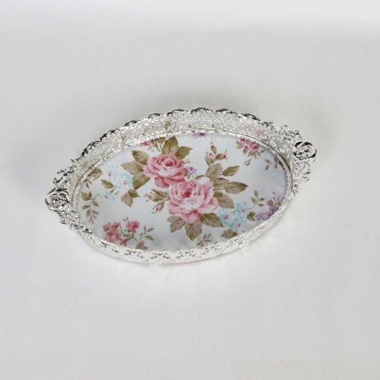 엔틱메탈 빈티지 장미 메이크업 트레이 스몰-4색상