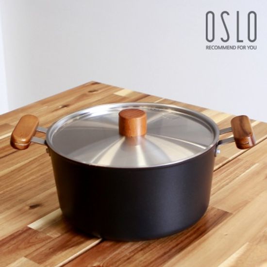 오슬로 IH 인덕션 우드핸들 양수냄비 24cm