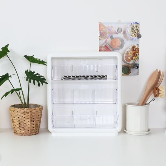 3단 탕비실 커피 티백 다용도 정리함