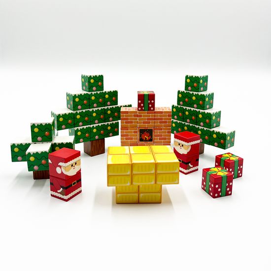 와이드맥 STEAM 크리스마스 자석 블럭 큐브 장난감 
