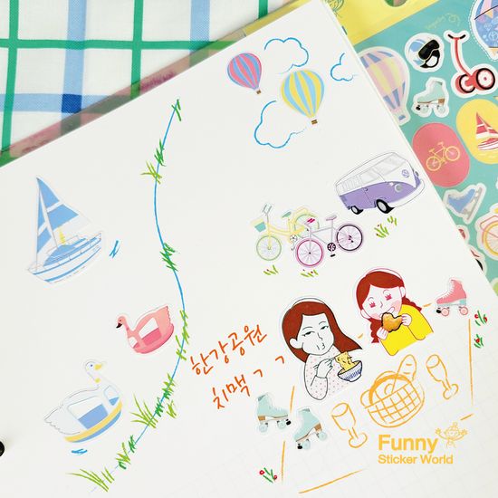 퍼니스티커 AT-201 식사 아트지 스티커