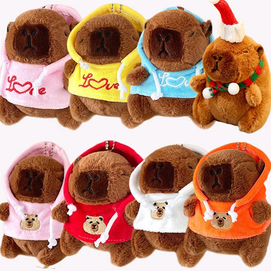 크리스마스 카피바라 캐릭터 인형 가방 키링 열쇠고리