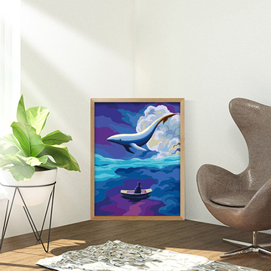 DIY 명화 그림그리기 세트 40x50 노인과 고래