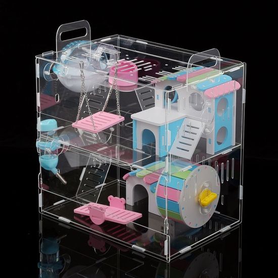 DIY 아크릴 햄스터 케이지 풀세트(2층) 햄스터투명집