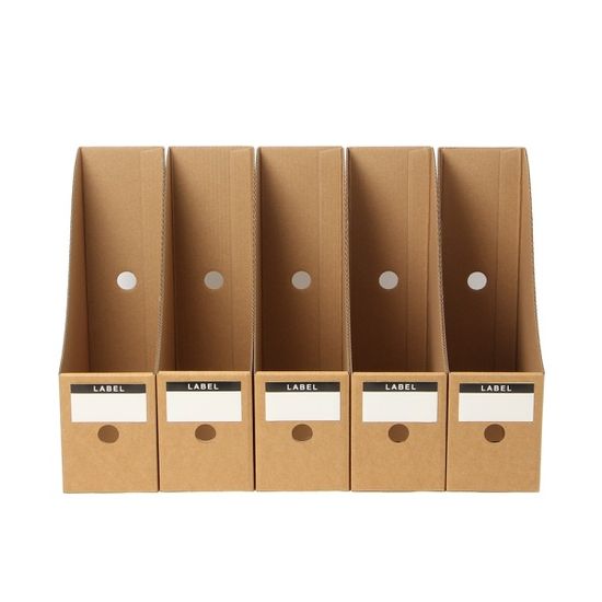 DIY 페이퍼 파일박스 5p세트(크라프트)