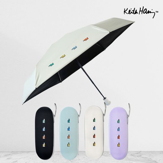[파우치2개세트]키스해링 6K 미니퍼피ver2 5단양우산