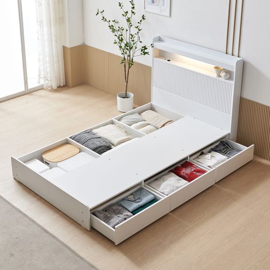 [보루네오]조명침대 SS (본넬매트) KC713