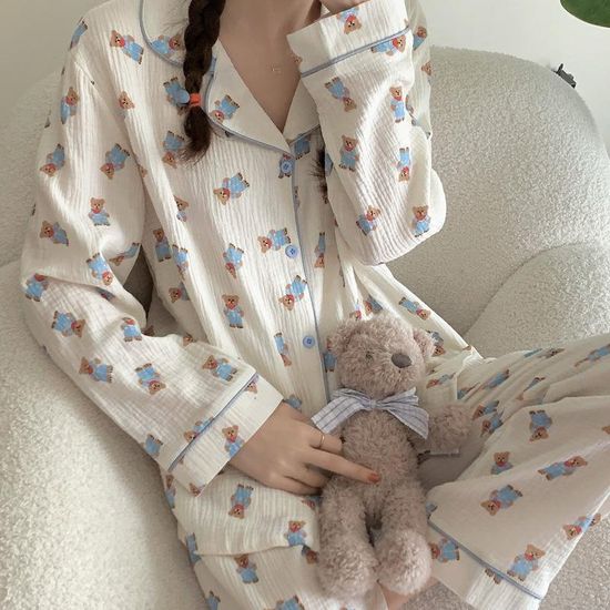 벨론느 곰돌이 요루 투피스 홈웨어 잠옷 파자마세트