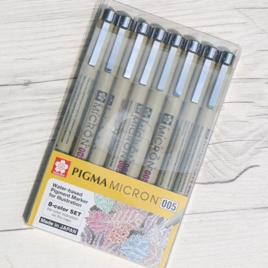 사쿠라 피그마 마이크론 0.2mm 8색세트 005