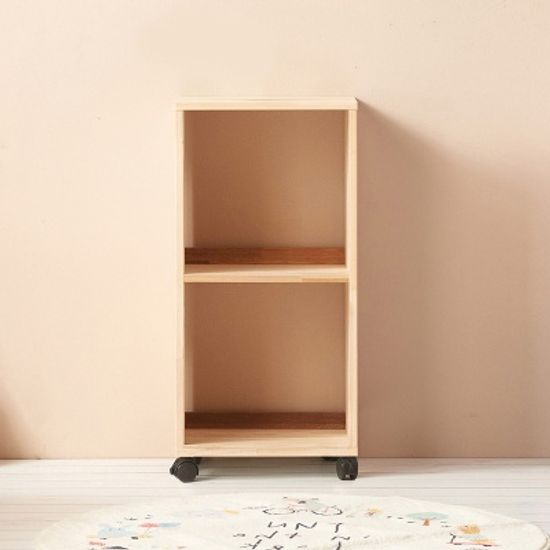 마셀 고무나무 오픈 이동식 책장 2단 2칸 (착불)