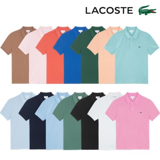 [라코스테] 남여공용 슬림핏 폴로 반팔 카라티
