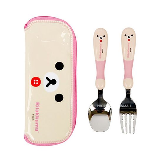 리락쿠마 논슬립 스푼포크케이스세트-핑크(WE57868)