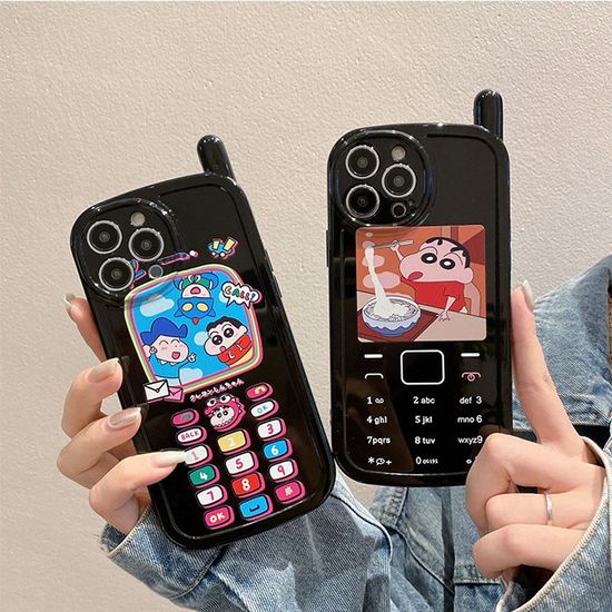 아이폰14 13 12 11 캐릭터 안테나 전화기 젤리 케이스
