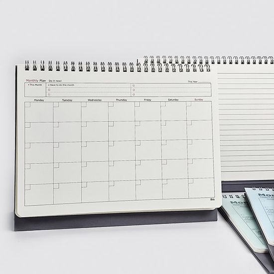 탁상용 월간 플래너 캘린더 랜덤컬러