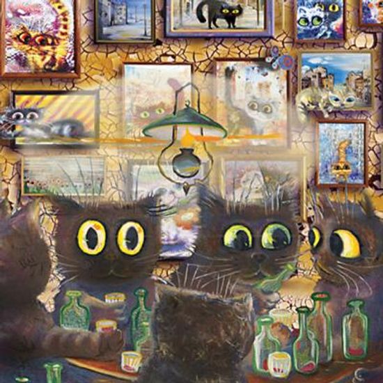 고양이들 열린 전시회 [500피스/직소퍼즐/PK500-3503]