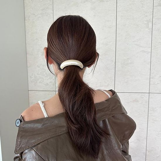 프렌치 원터치 포니테일 집게핀