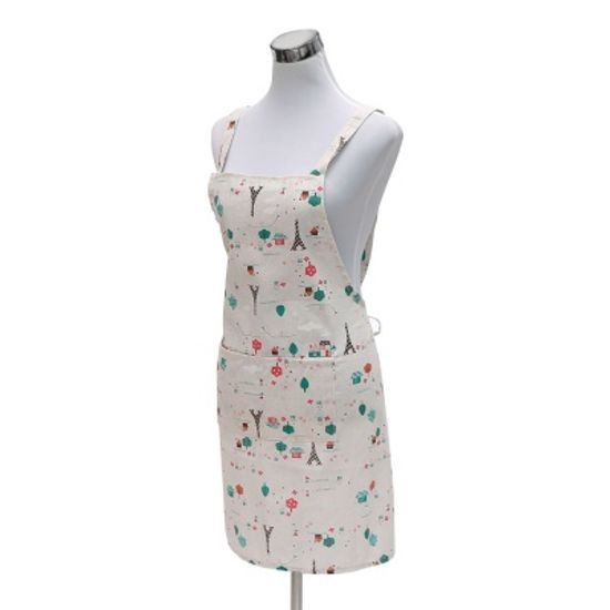 헬로에펠탑 H-스트랩 앞치마/ 린넨 주방앞치마