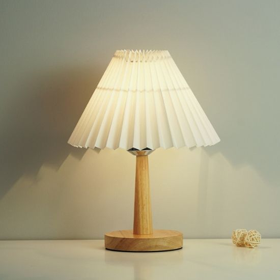 포무드 밝기조절 테이블 스탠드 주름 침실 베드 램프