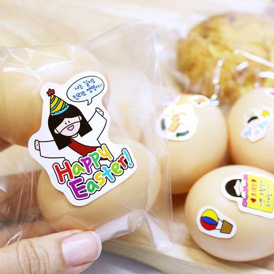  부활절 꾸미기 스티커_ 기쁨 부활절 