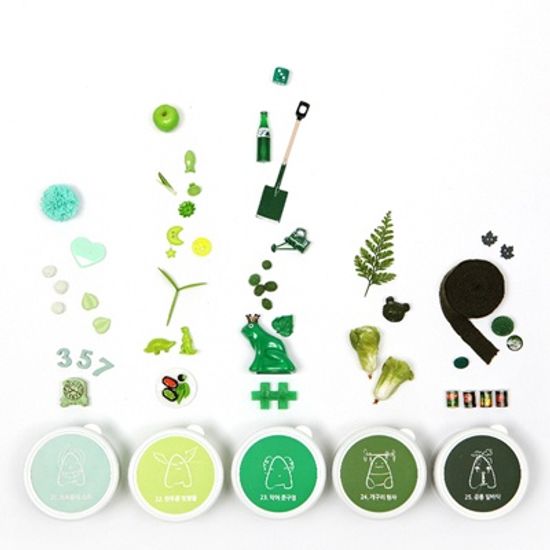 [아리부바] 클레이 그라데이션 초록계열 Set