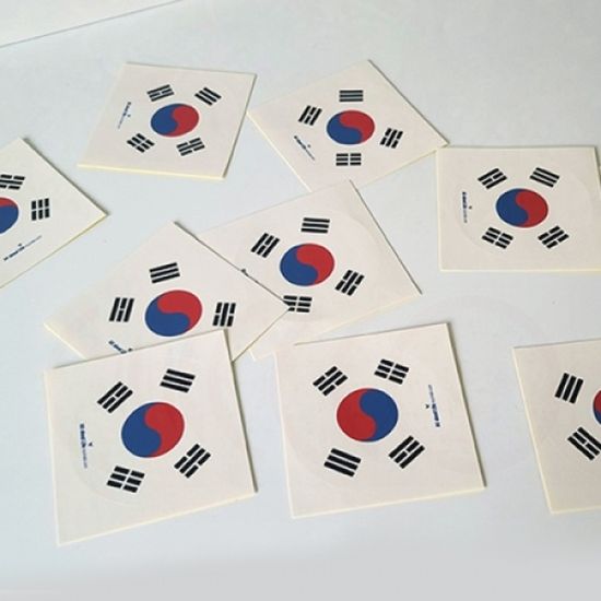 원형 태극기 스티커(10매1set)